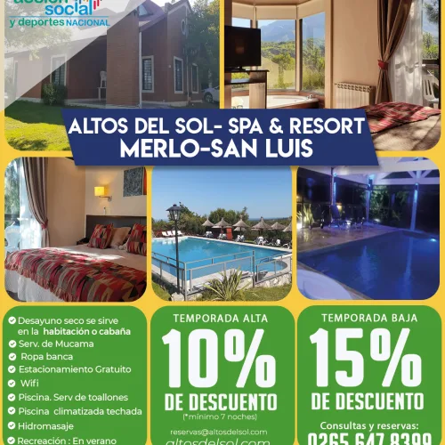 HOTEL ALTOS DEL SOL- SPA & RESORT (MERLO-SAN LUIS)