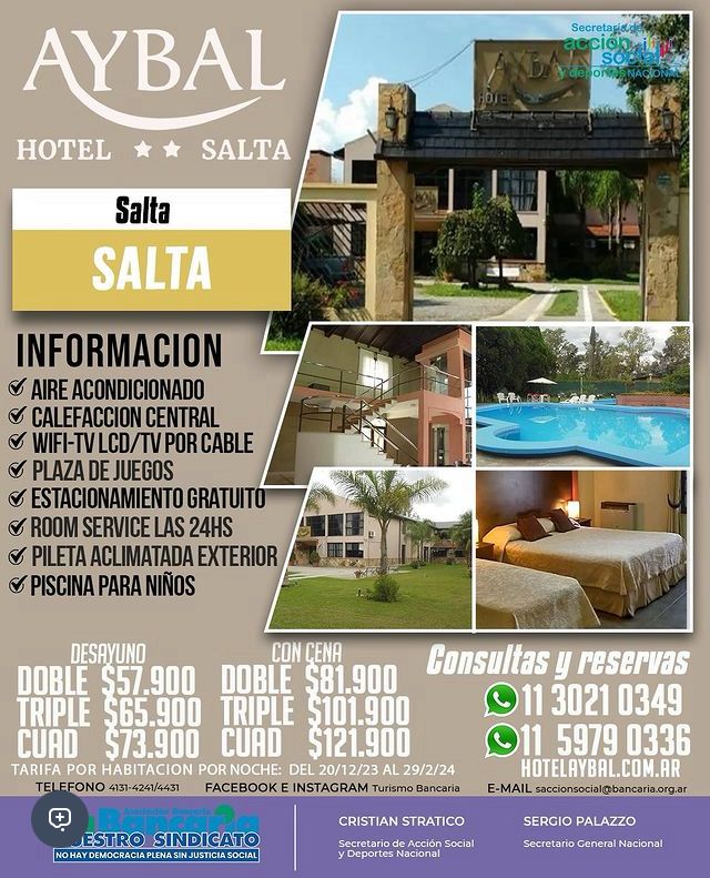 Hotel Aybal (Salta) Verano 2024