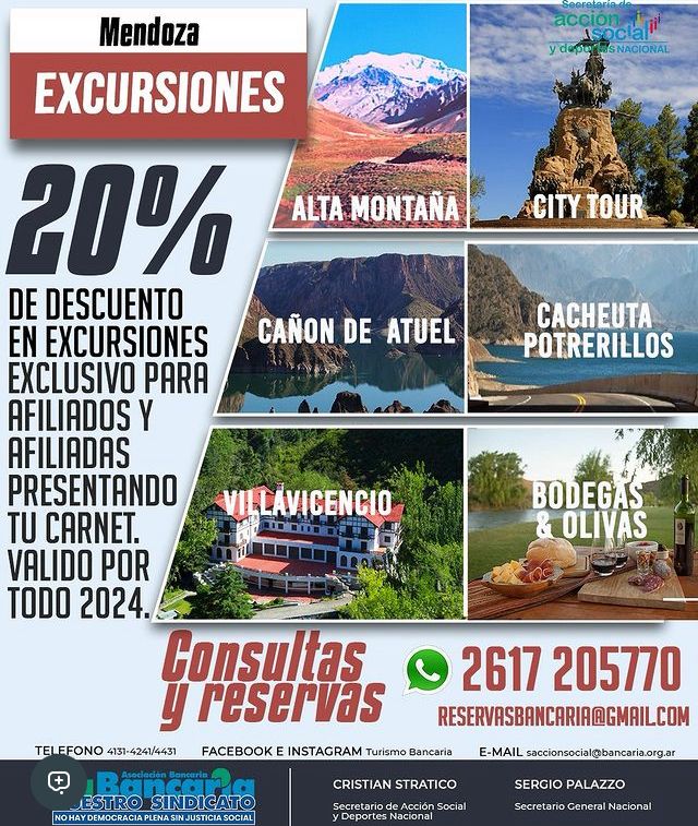 Mendoza Excursiones año 2024