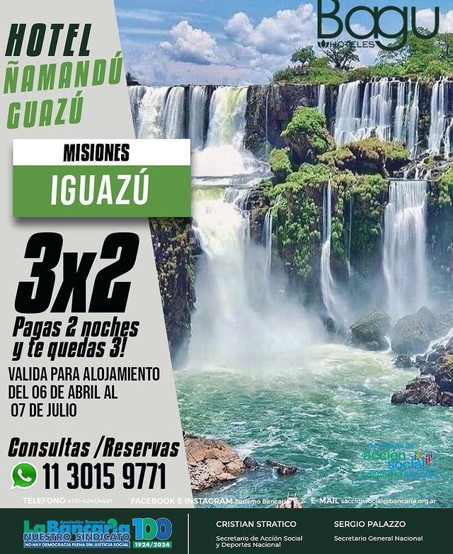 Hotel Ñamandú Guazú (Iguazú - Misiones) Descuento 06 de Abril a 07 de Julio 2024
